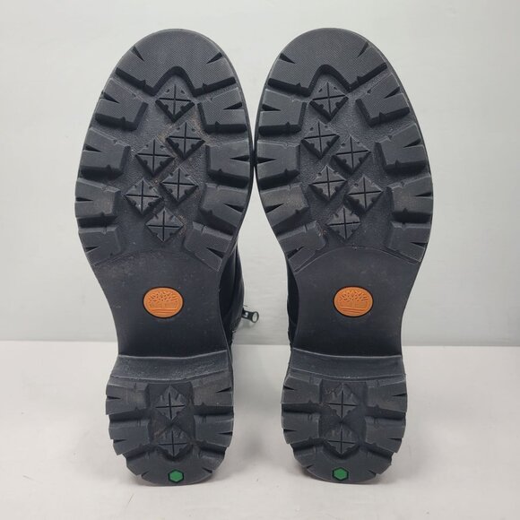 Timberland Kori Park Women's Black Leather Moto Buckle Lace Up Boots US Size 9 - Picture 10 of 11